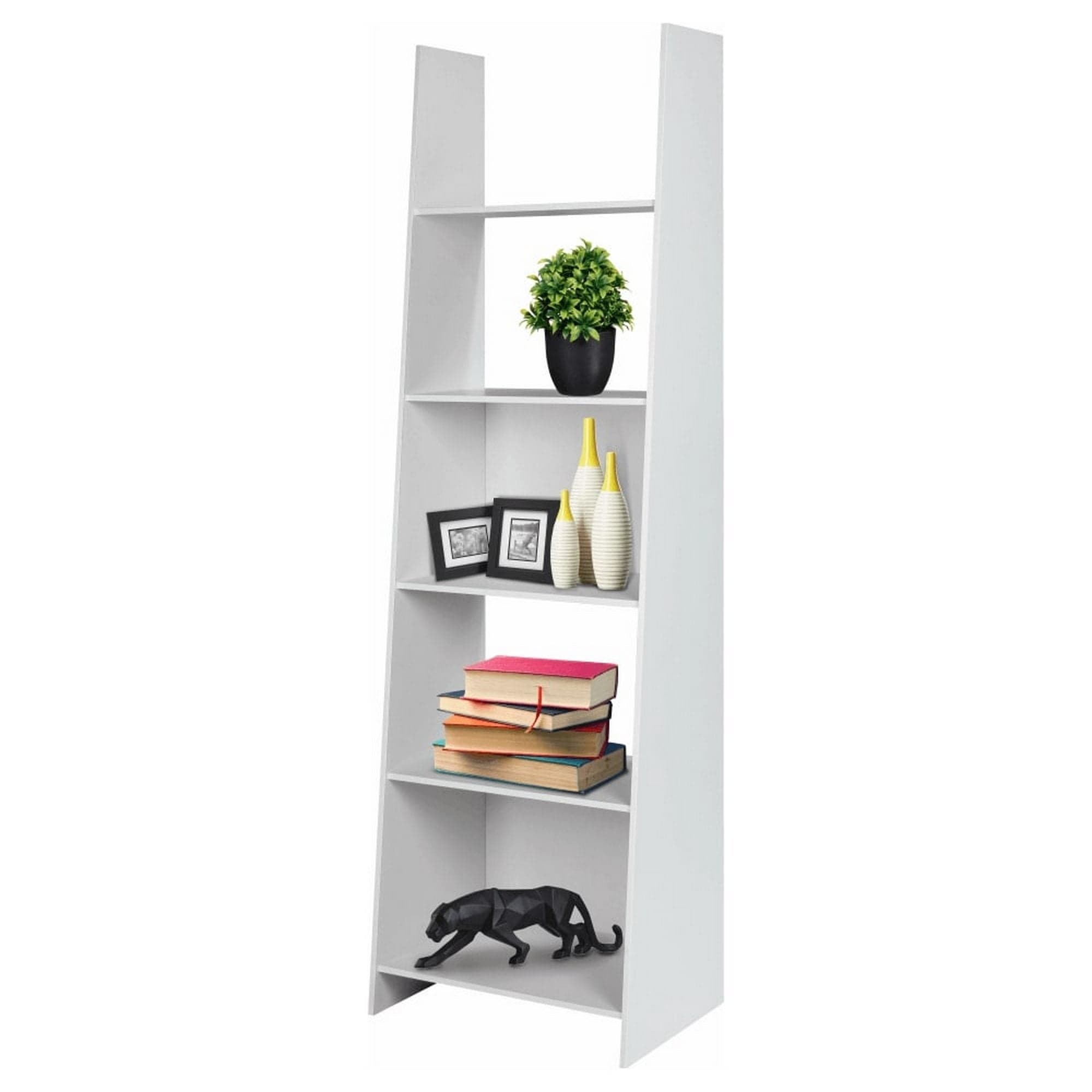 Etajera DEKATO, alb, DTD laminat, 54x38x186 cm