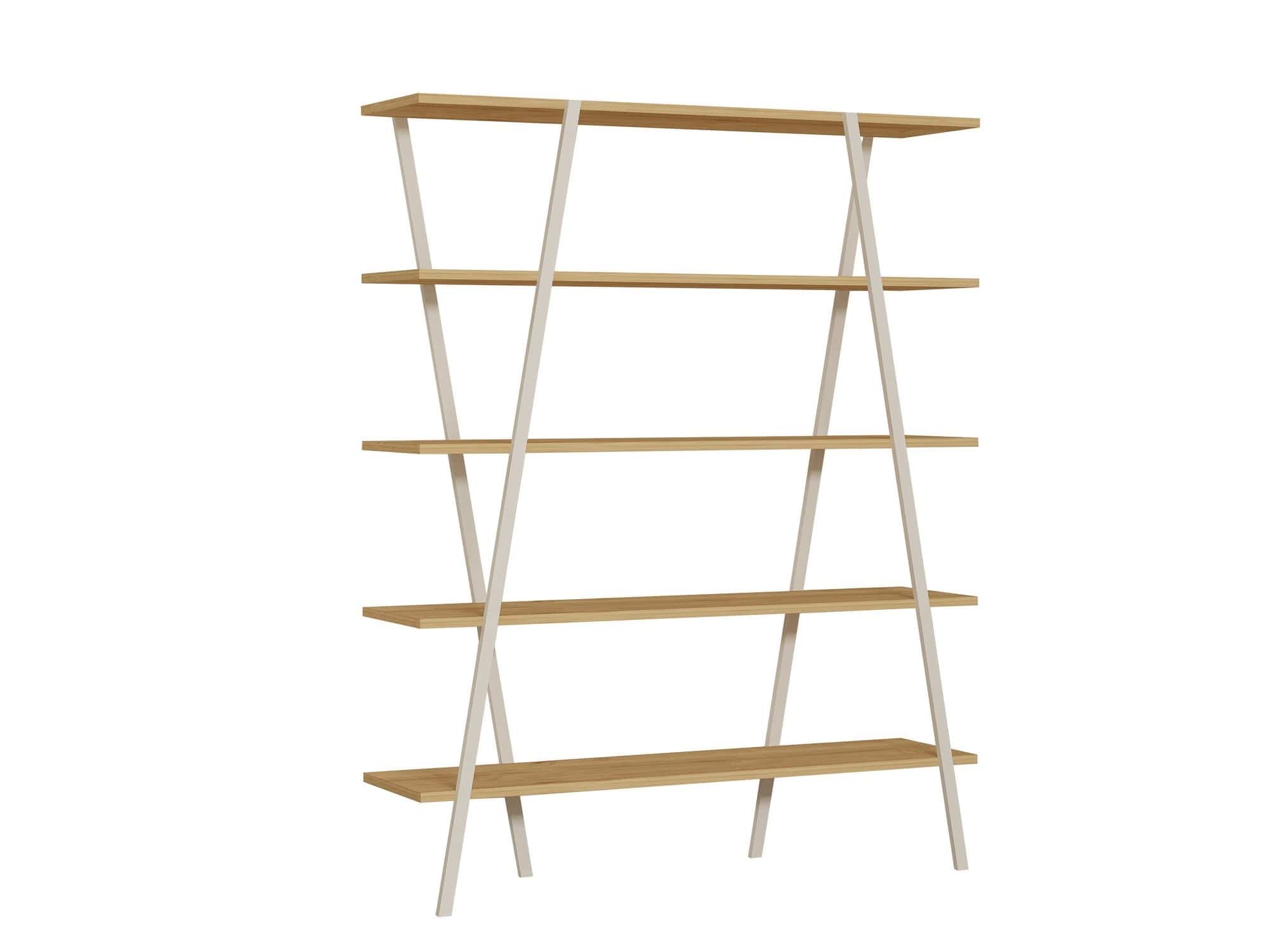 Etajera DOBRA, stejar sonoma/alb, PAL melaminat, 120x36x150 cm