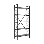 Etajera ELYSIAN, negru, PAL/metal, 90x34x180 cm