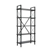 Etajera ELYSIAN, negru, PAL/metal, 90x34x180 cm