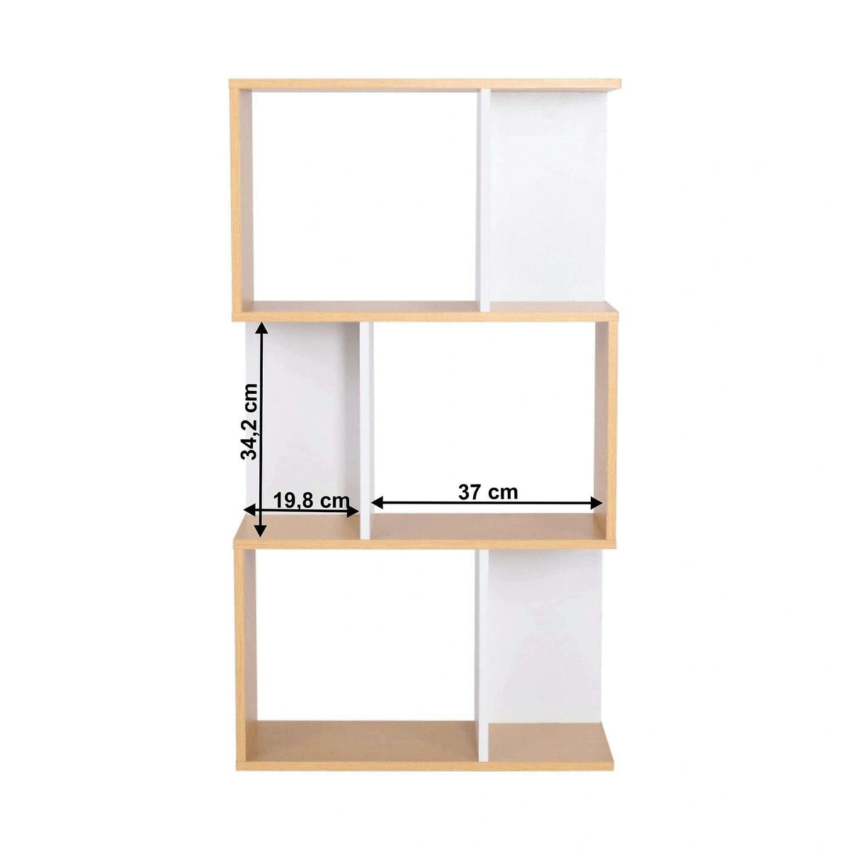 Etajera ERDEM NEW TYP 1, stejar natural/alb, DTD, 60x24x108 cm