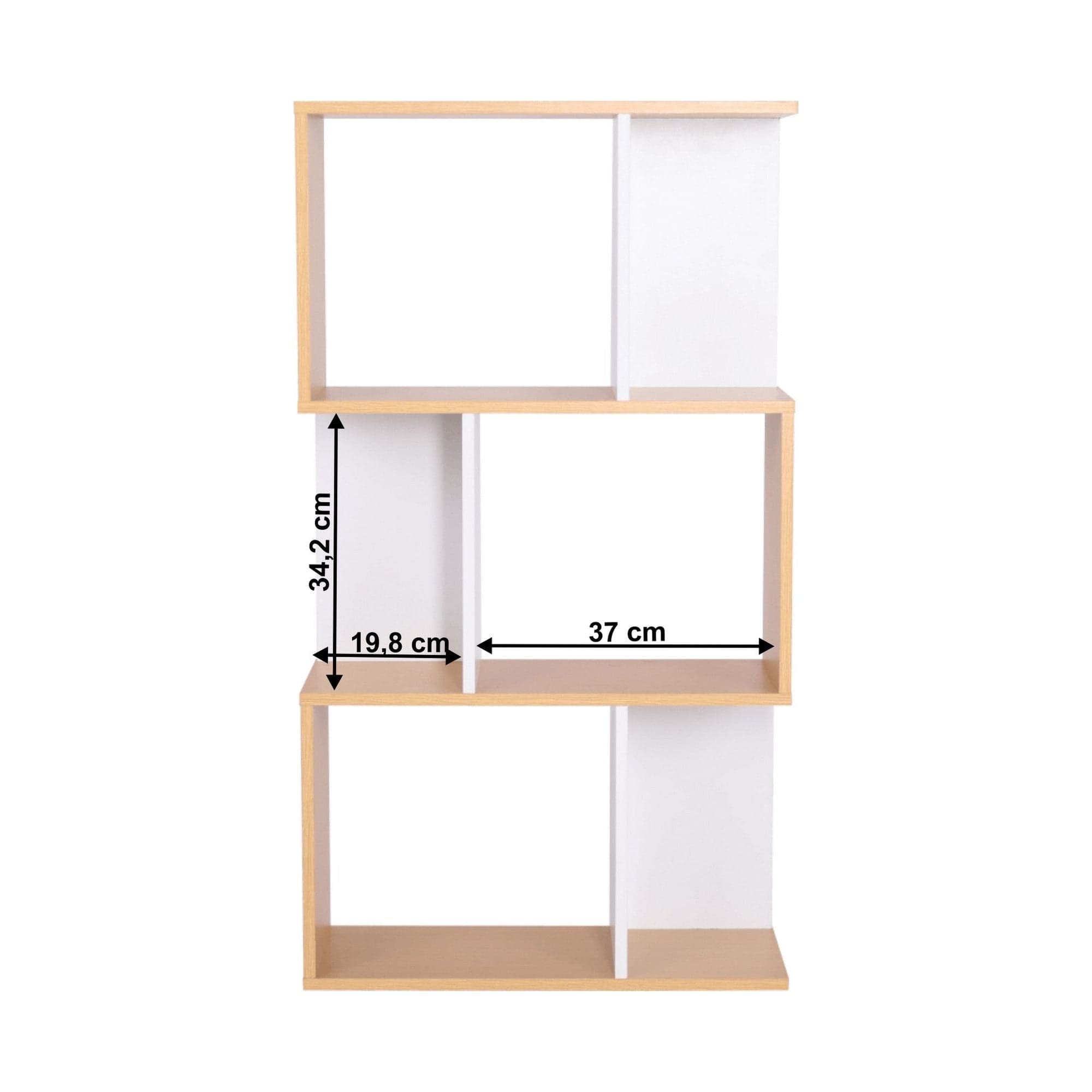 Etajera ERDEM NEW TYP 1, stejar natural/alb, DTD, 60x24x108 cm