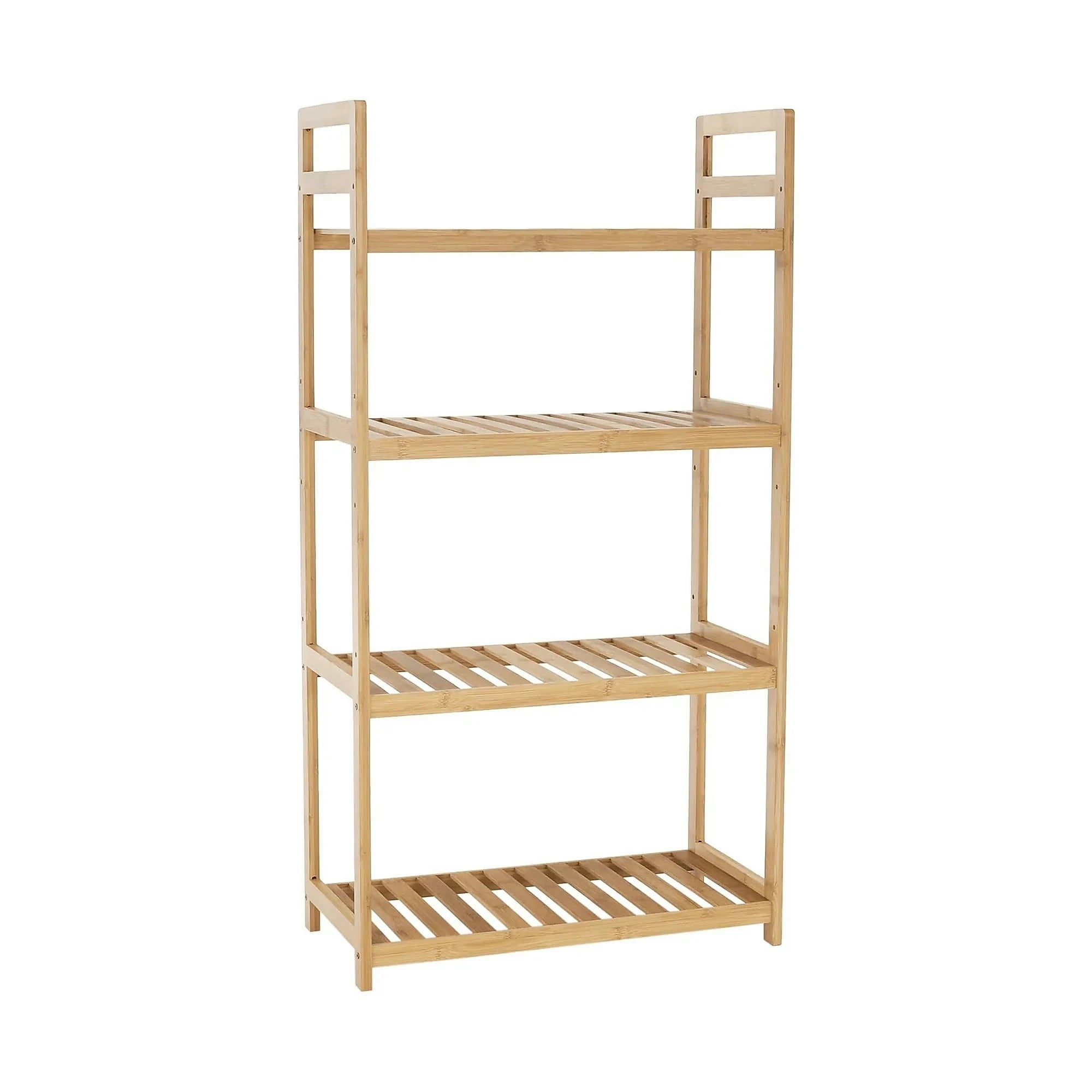 Etajera FIORE TIP 2, bambus natural lacuit, 53x26x100 cm