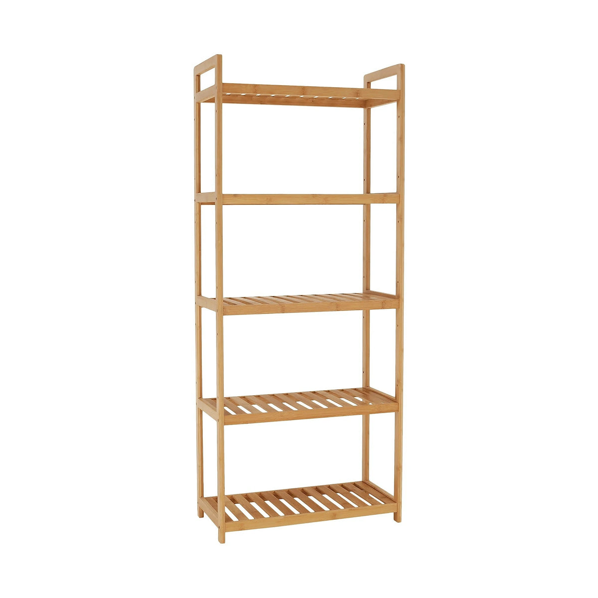 Etajera FIORE TIP 3, bambus natural lacuit, 53x26x128 cm