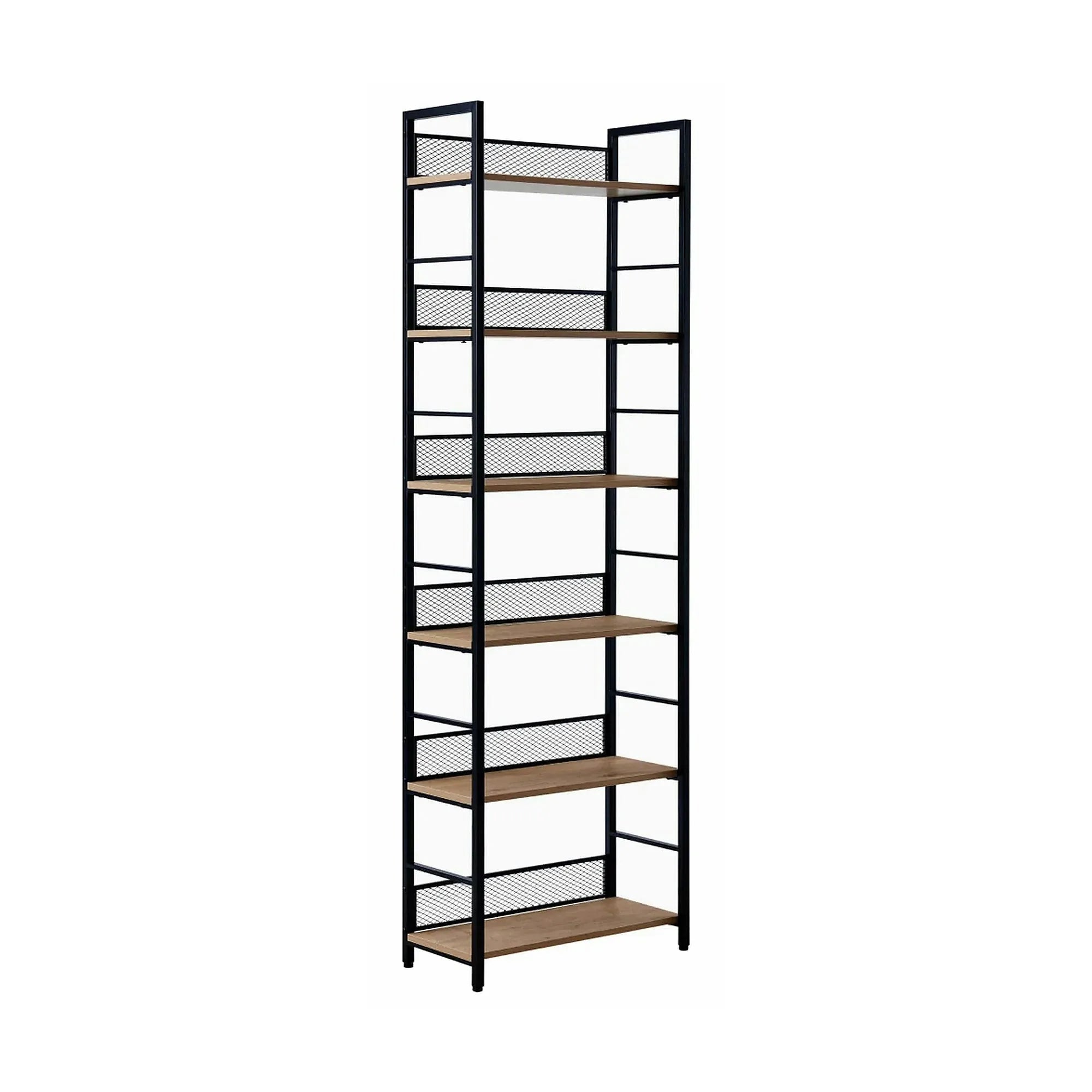Etajera KELER TIP 3, negru/stejar, metal/DTD laminat, 60x28x187 cm