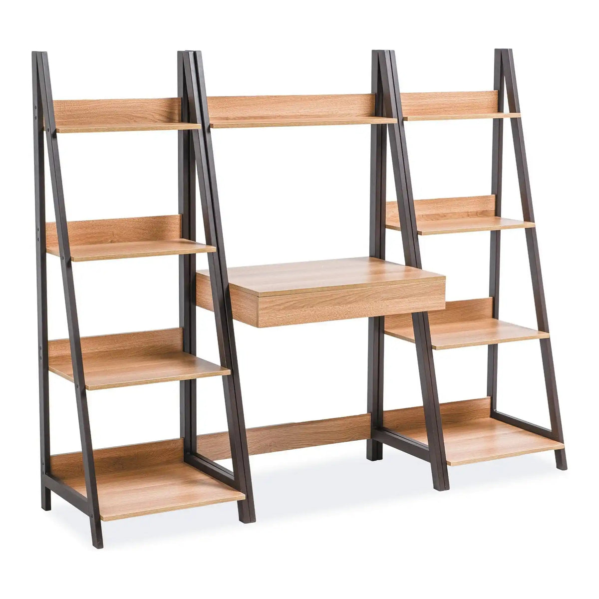 Etajera MATIS A, stejar/negru, 52x48x147 cm
