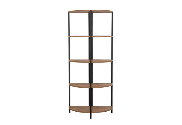 Etajera MONA RAFIX, stejar sonoma/negru, PAL melaminat/metal, 66x34x155 cm