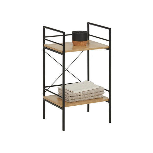 Etajera MOSEL, stejar/negru, 34x27x62 cm