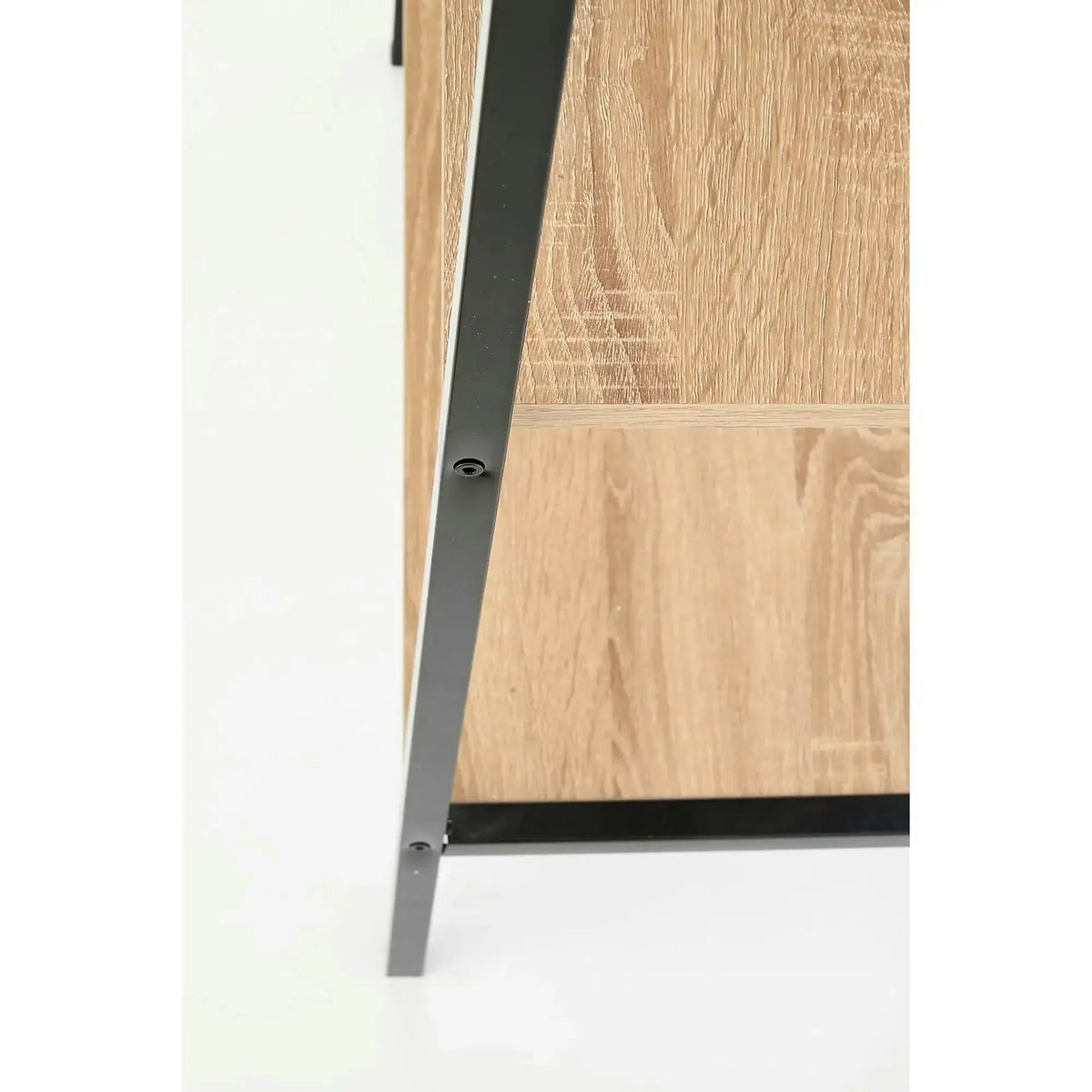 Etajera NARVIK, stejar sonoma/negru, 60x32x148 cm