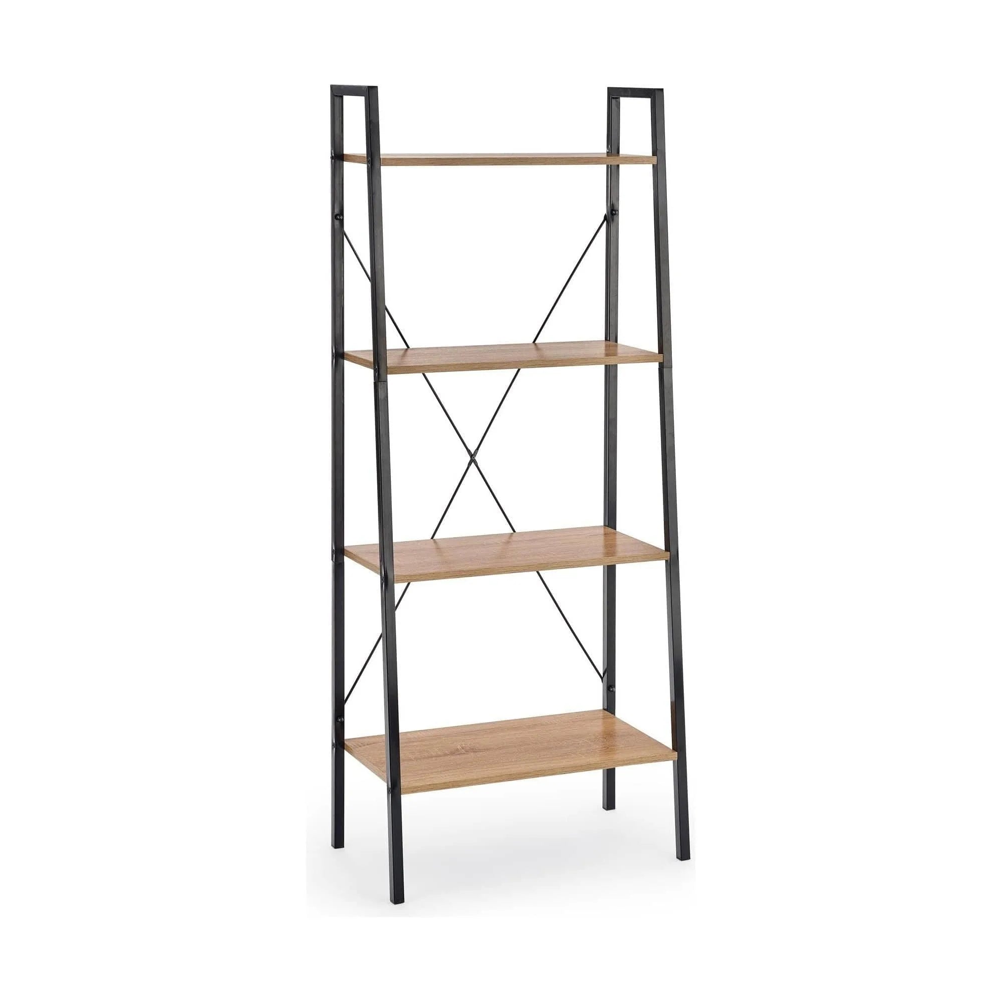 Etajera NARVIK, stejar sonoma/negru, 60x32x148 cm