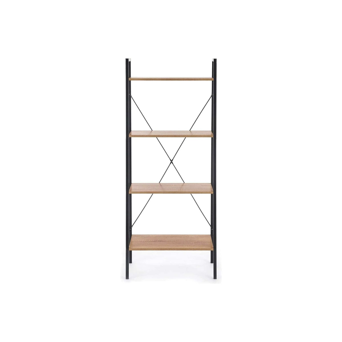 Etajera NARVIK, stejar sonoma/negru, 60x32x148 cm