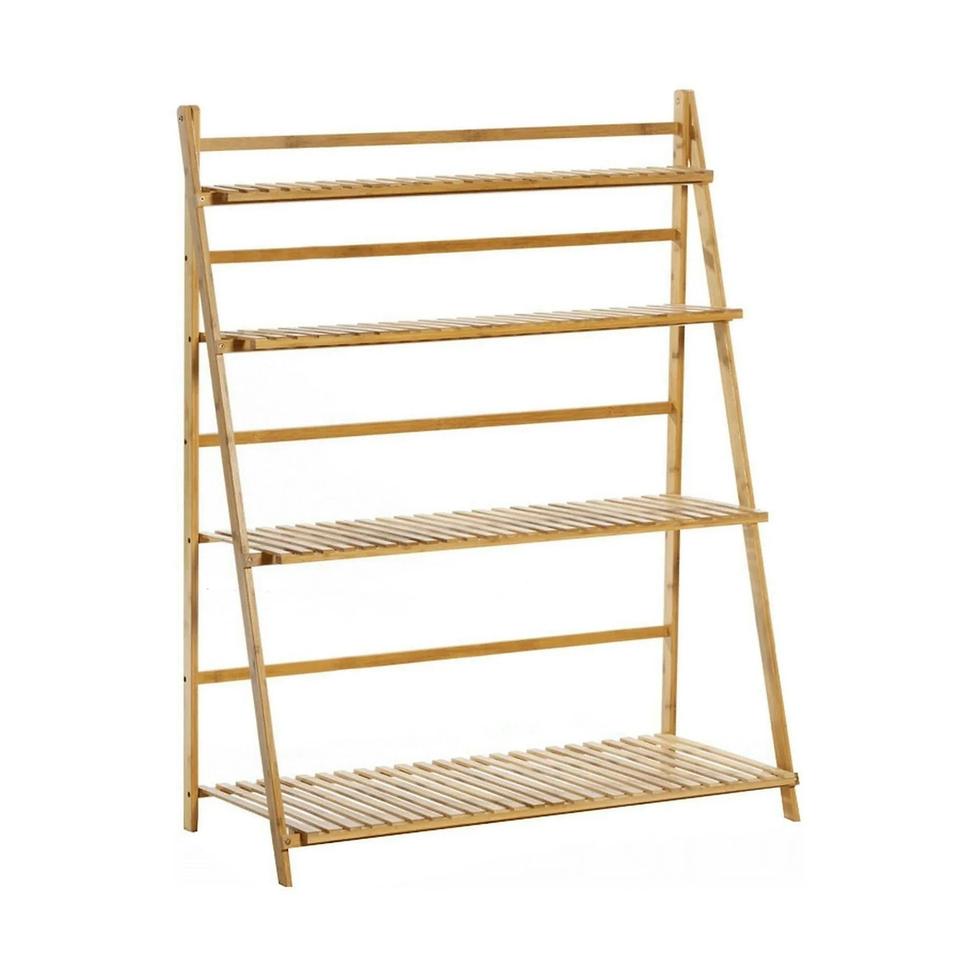 Etajera NEPEL TYP 2, stejar natural, bambus, 70x47x122 cm
