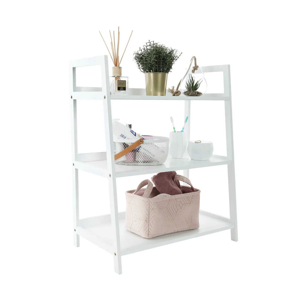 Etajera REON TYP 1, alb, 63x36x78 cm