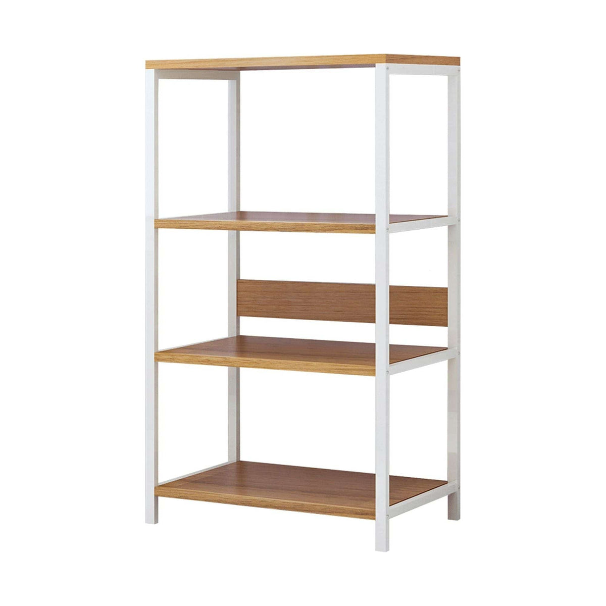 Etajera SALVE, alb/stejar, 60x35x102 cm