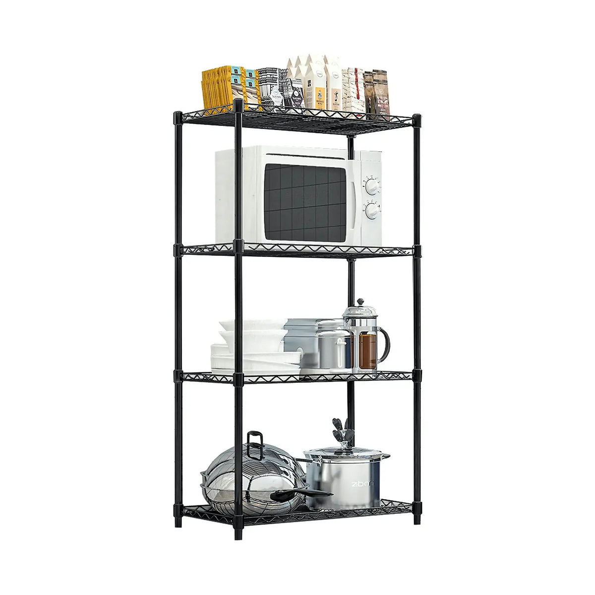 Etajera SUER TYP 1, negru, metal, 56x35x120 cm