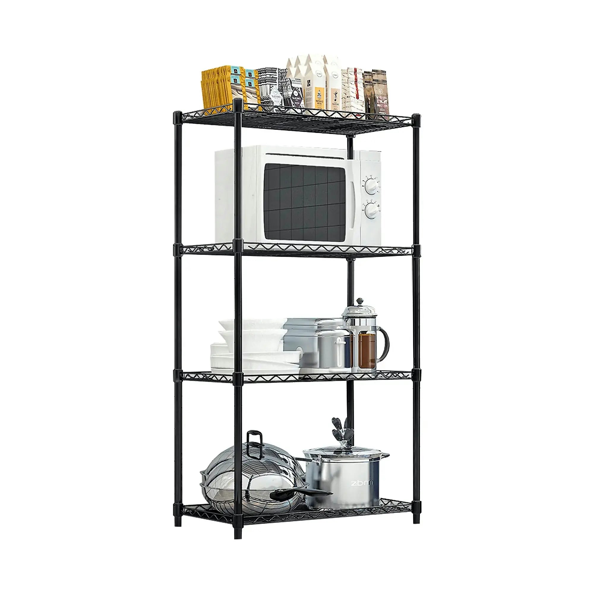 Etajera SUER TYP 1, negru, metal, 56x35x120 cm