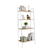 Etajera THEA, stejar/alb, DTD laminat/metal, 60x35x149 cm