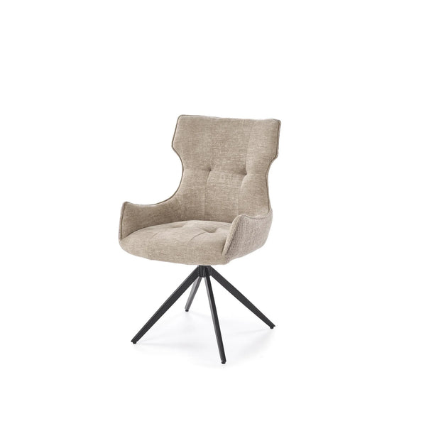 Scaun K573, bej/negru, stofa clasica/otel, 55x64x88 cm