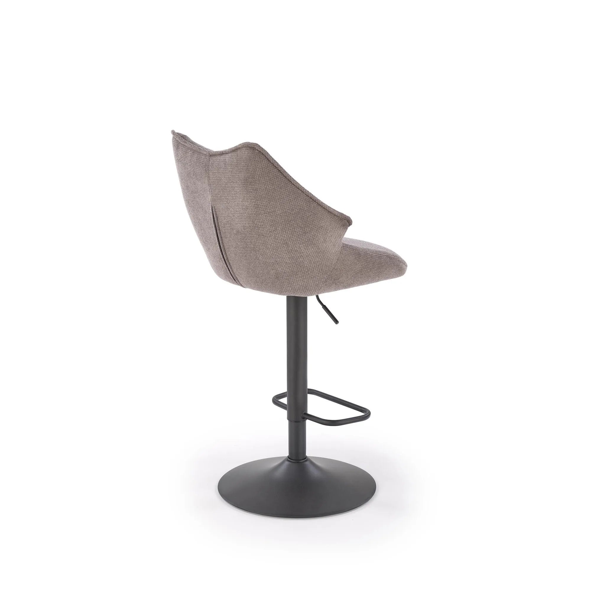 Scaun bar H122, gri - Vardo 11/negru, stofa clasica/metal, 50x54x96/118 cm