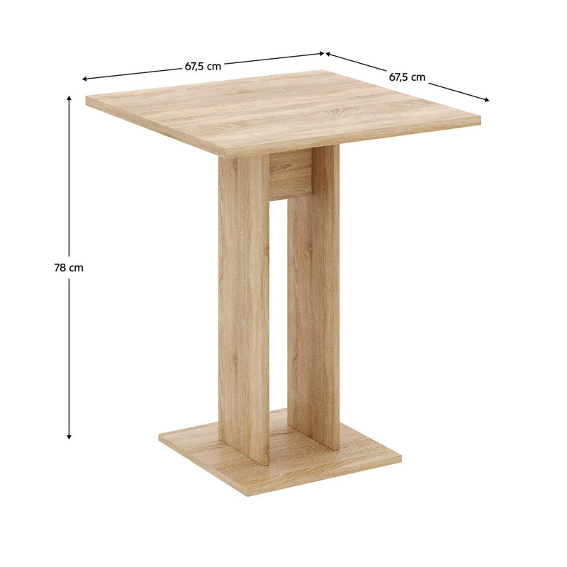 Masa EVERET, stejar sonoma, DTD laminat, 68x68x78 cm