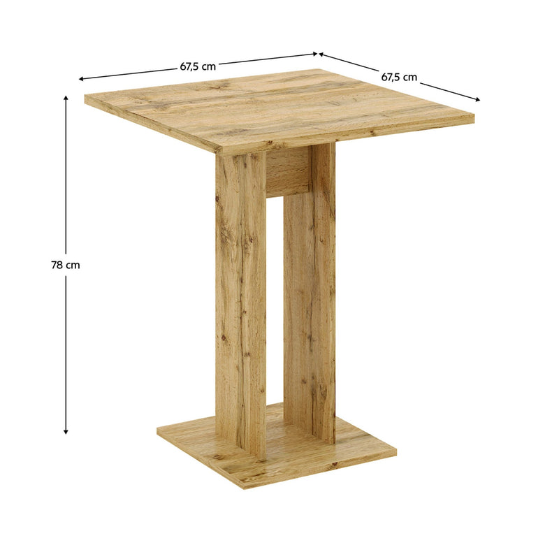 Masa EVERET, stejar wotan, DTD laminat, 68x68x78 cm