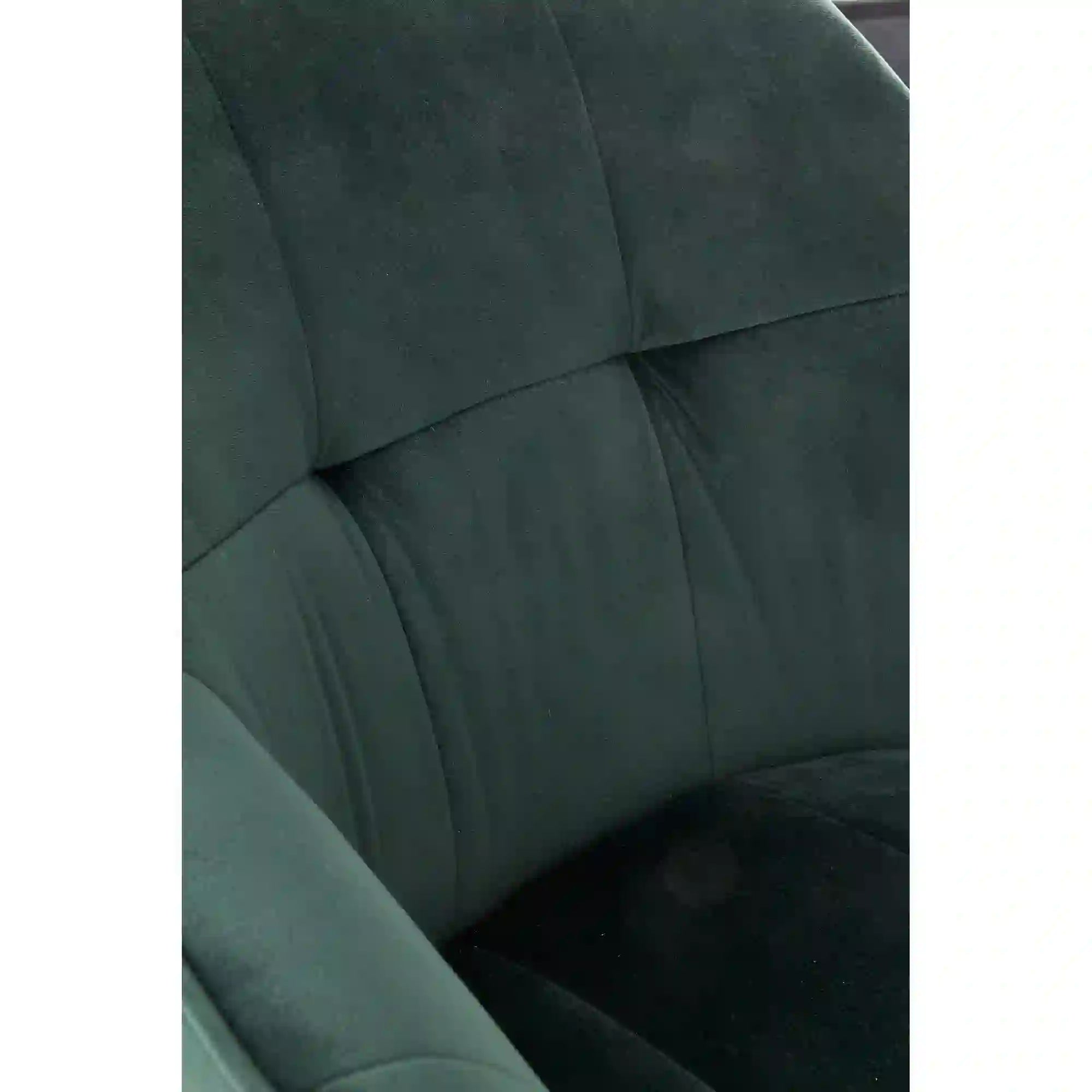 Scaun tapitat K377, verde inchis/negru, stofa catifelata/metal, 60x62x81 cm