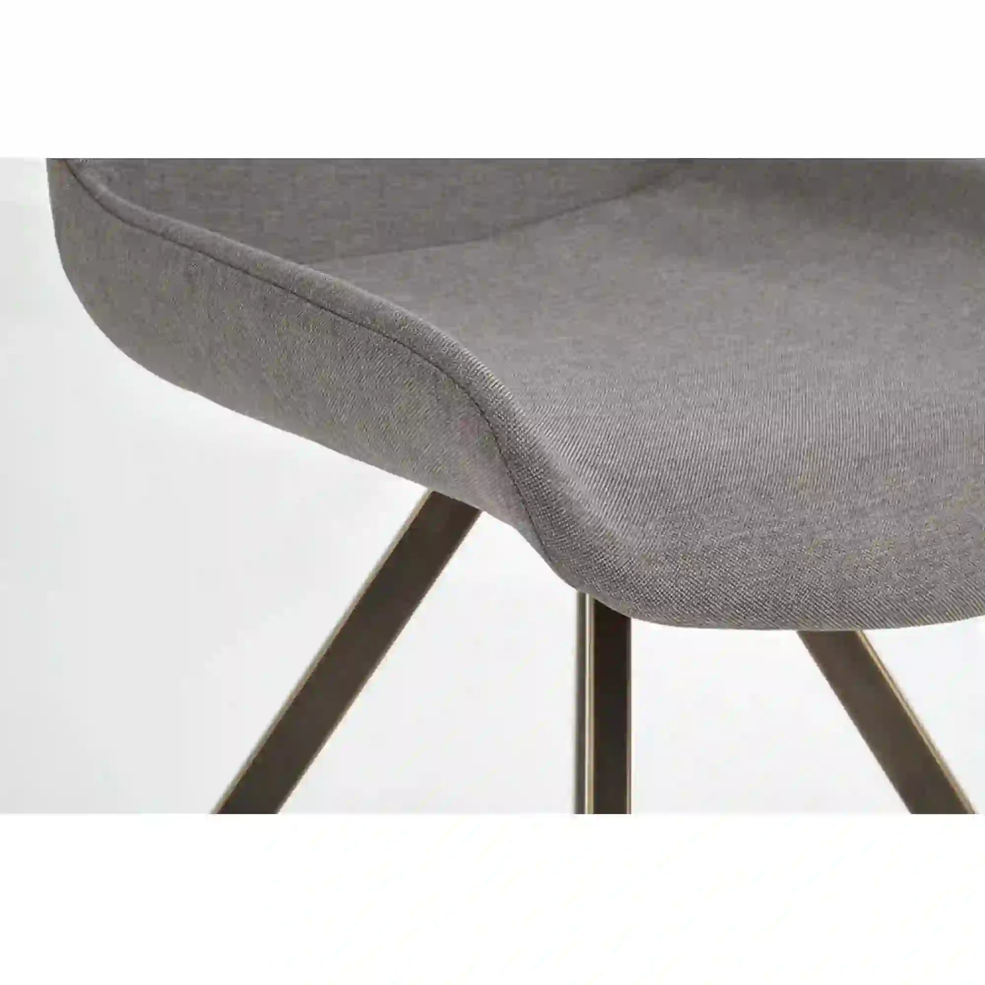 Scaun tapitat K290, gri/auriu antic, stofa clasica/metal, 56X59X86 CM