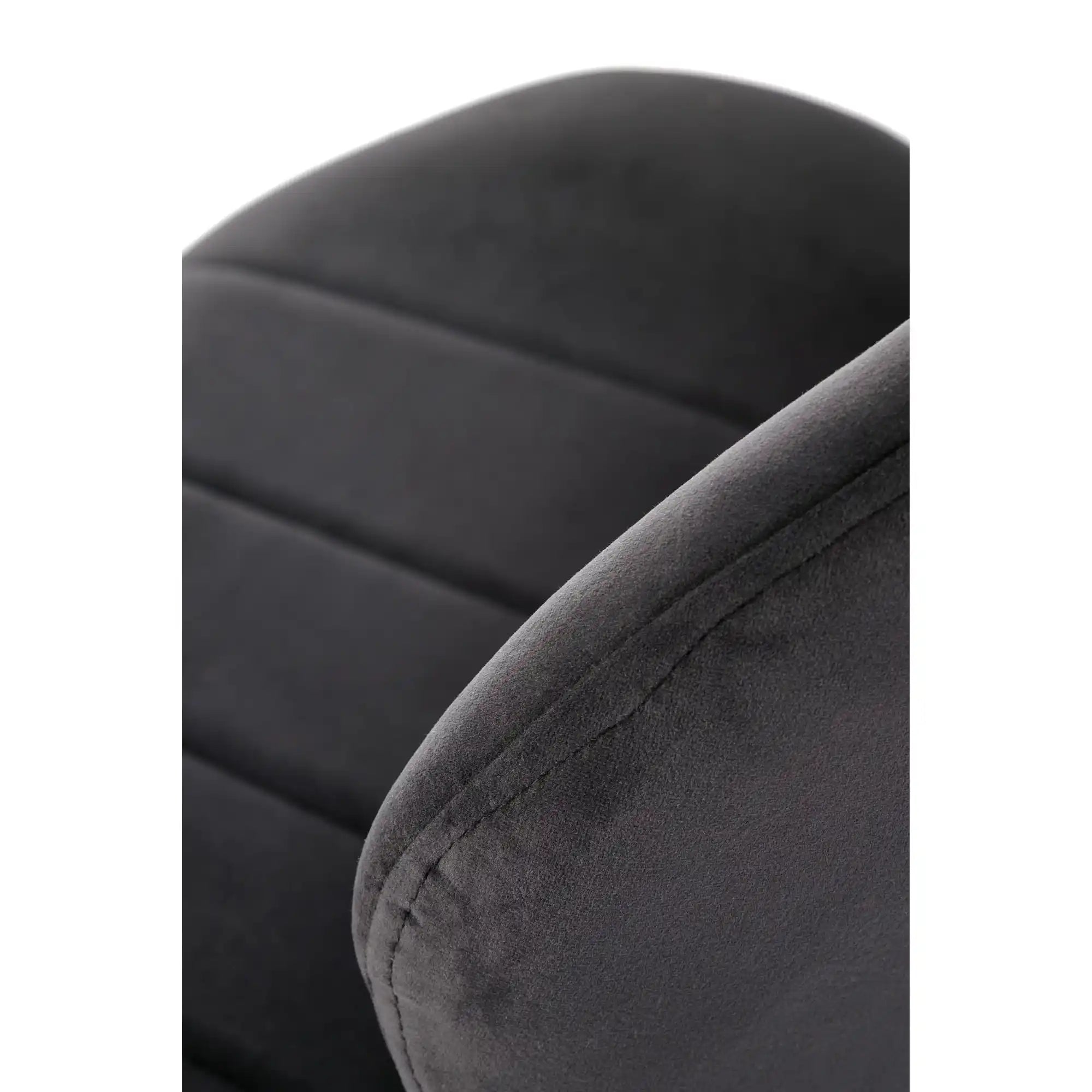 Scaun K538, negru, stofa catifelata/metal, 48x57x85 cm