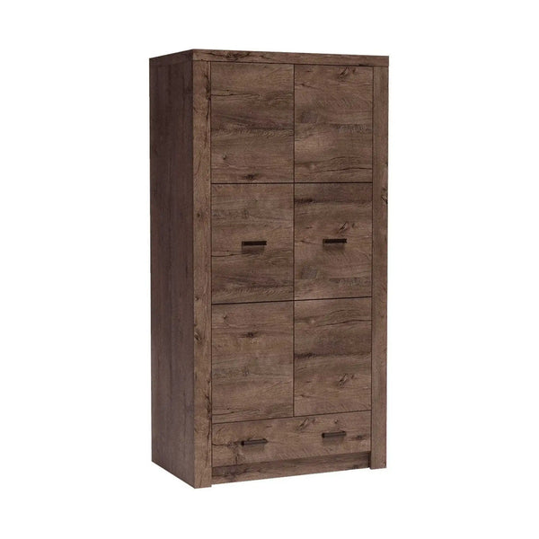 Dulap INFINITY I-01, frasin inchis, PAL melaminat, cu 2 usi si un sertar, 96x58x192 cm