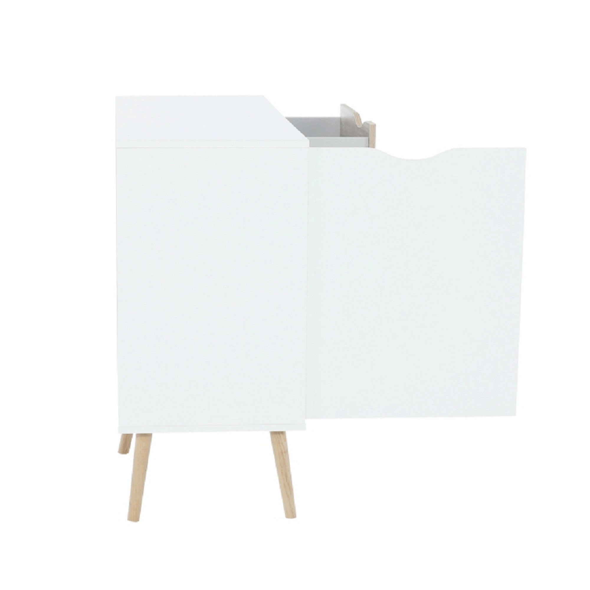 Comoda OSLO 75387, alb, stejar sonoma, PAL melaminat, 98x39x81 cm