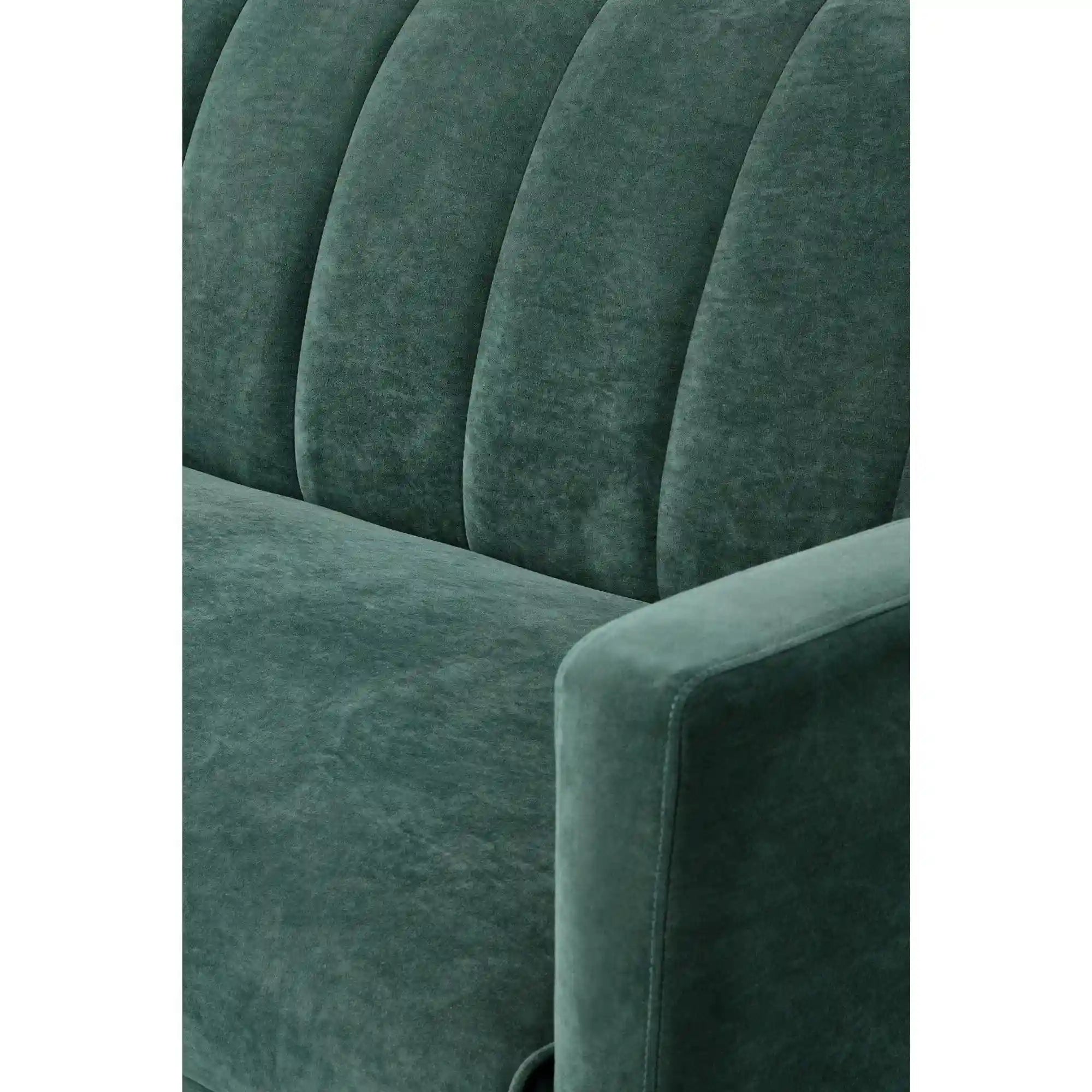 Canapea extensibila ARMANDO, verde, stofa catifelata, 192x100x78 cm