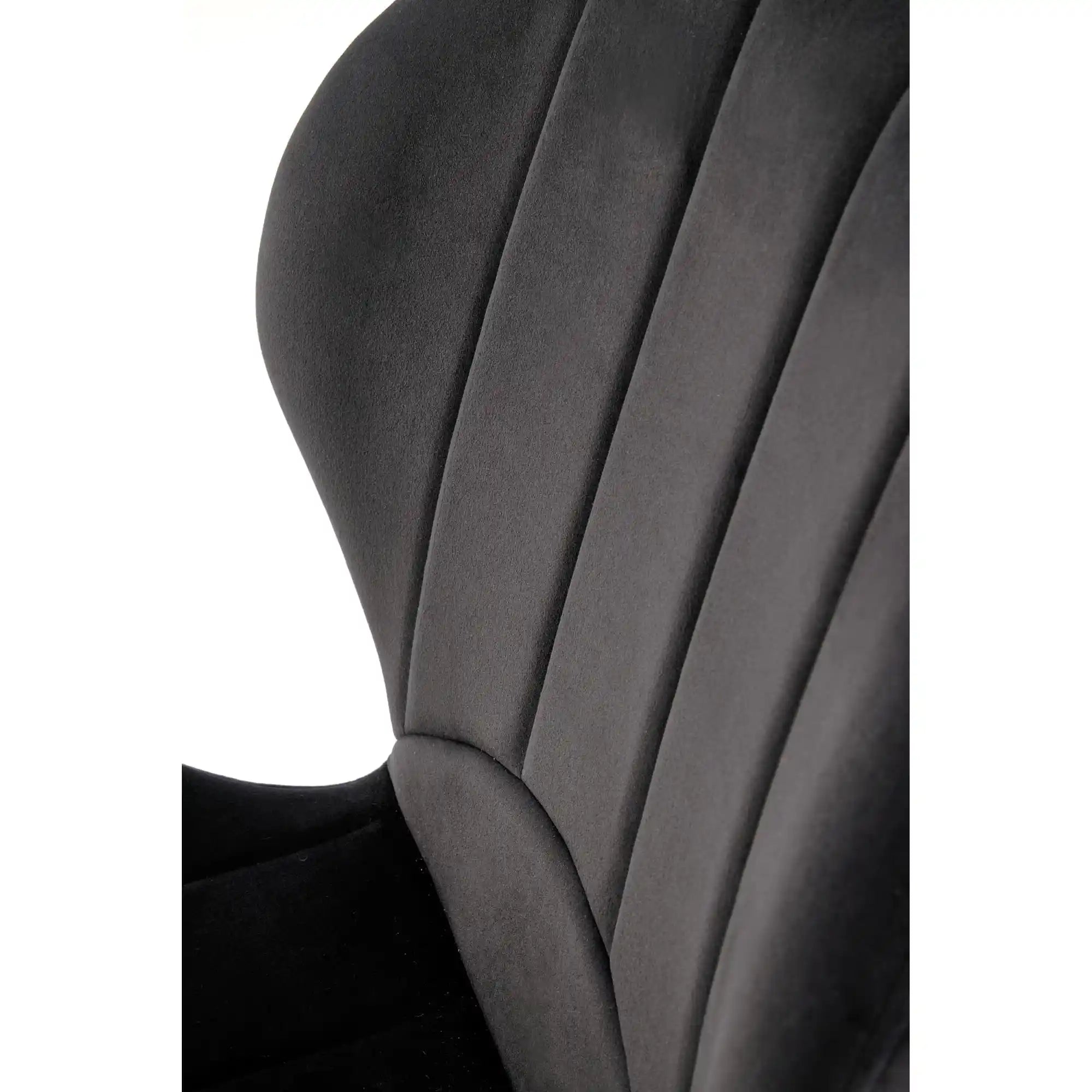 Scaun K538, negru, stofa catifelata/metal, 48x57x85 cm