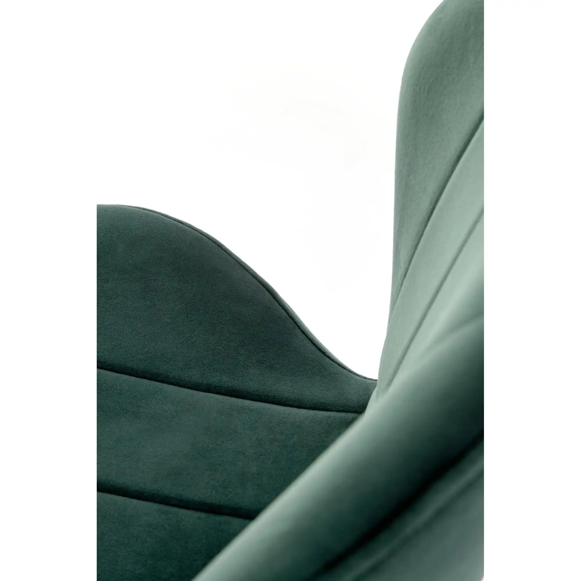 Scaun K538, verde/negru, stofa catifelata/metal, 48x57x85 cm