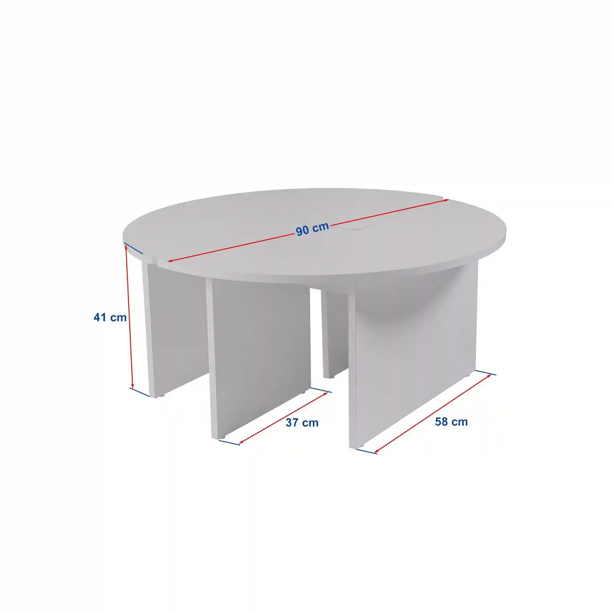 Masuta cafea MOIRA, travertin, PAL, 90x90x41 cm