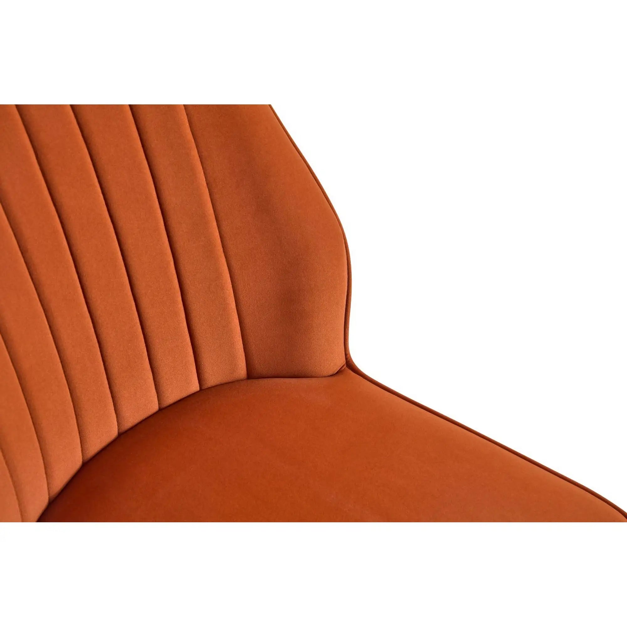 Scaun LEX, caramiziu/negru, stofa catifelata/metal, 47x60x89 cm