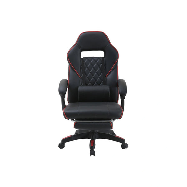 Scaun gaming RIKU, negru, piele ecologica, 71x64x112/122 cm