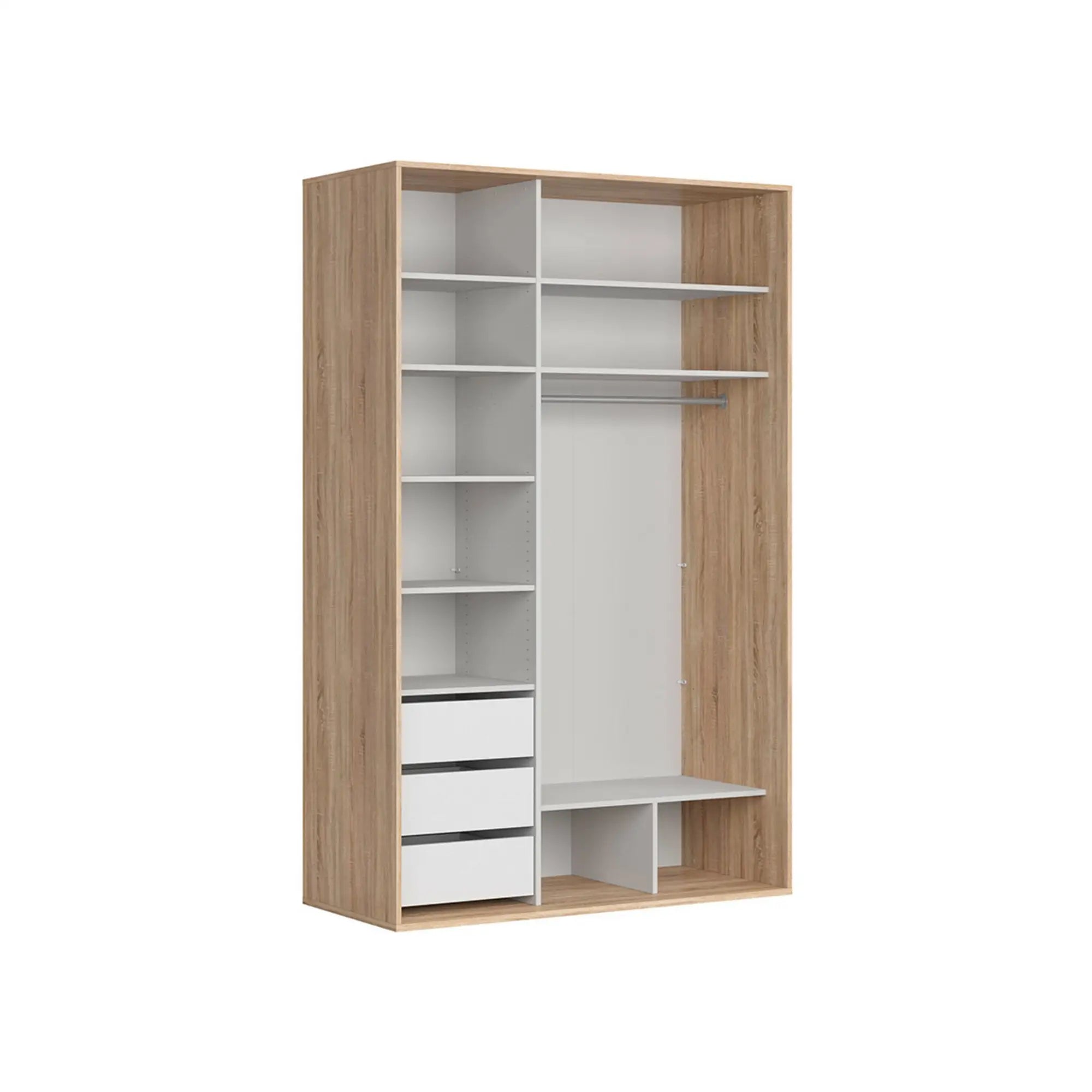Dulap FLEX, stejar sonoma, PAL, cu 2 usi, 150x66x240 cm