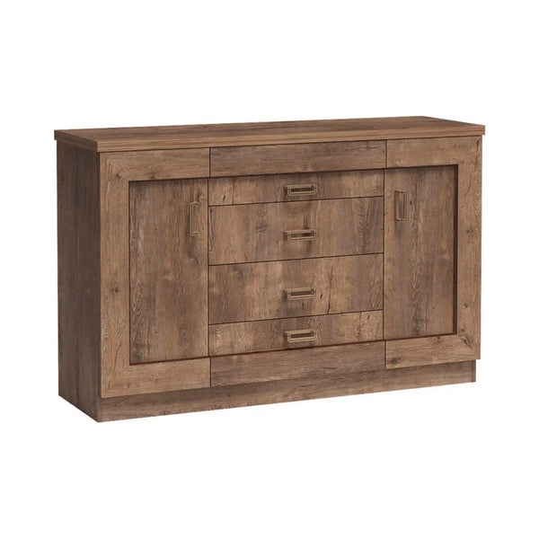 Comoda TEDY TYP T6, stejar lefkas, PAL melaminat, 140x44x90 cm