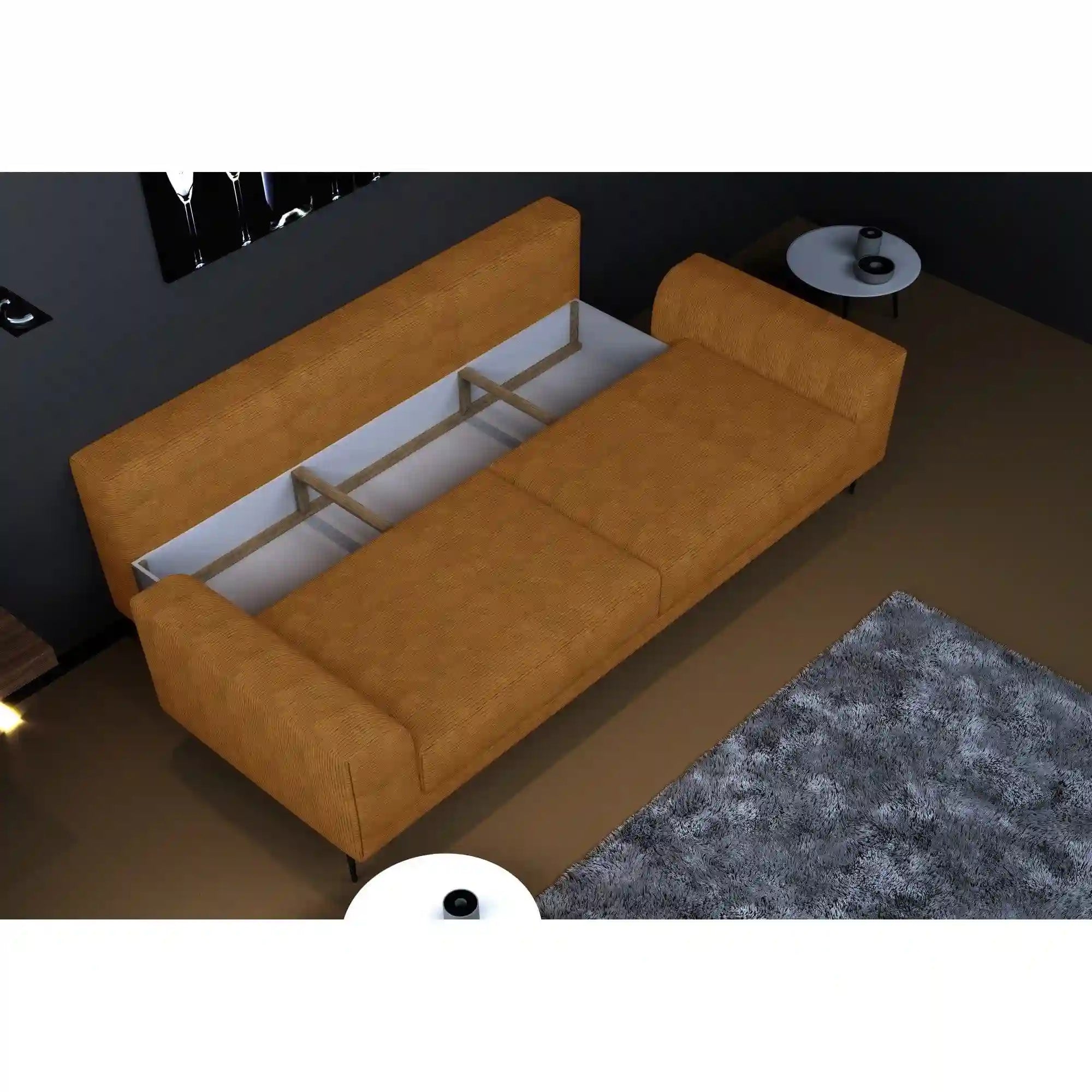 Canapea extensibila CAPITOL, personalizabila materiale gama Oferta Avantaj, cu lada depozitare, 250x105x89 cm