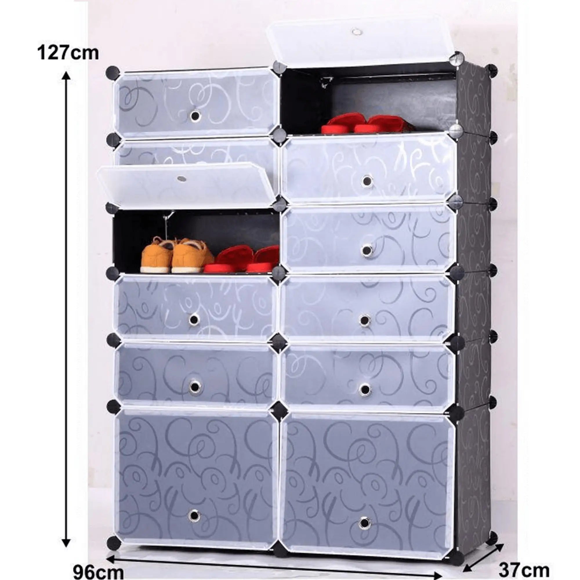 Pantofar BEKIM TYPE 2, alb/negru, plastic/metal, 96x37x127 cm