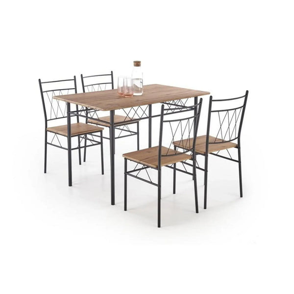 Set masa si 4 scaune FAUST, stejar