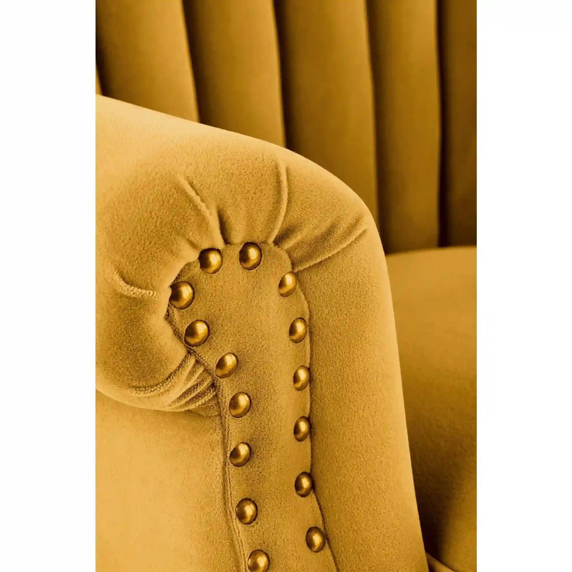 Fotoliu TITAN, galben mustar/negru, stofa catifelata/lemn, 73x70x87 cm