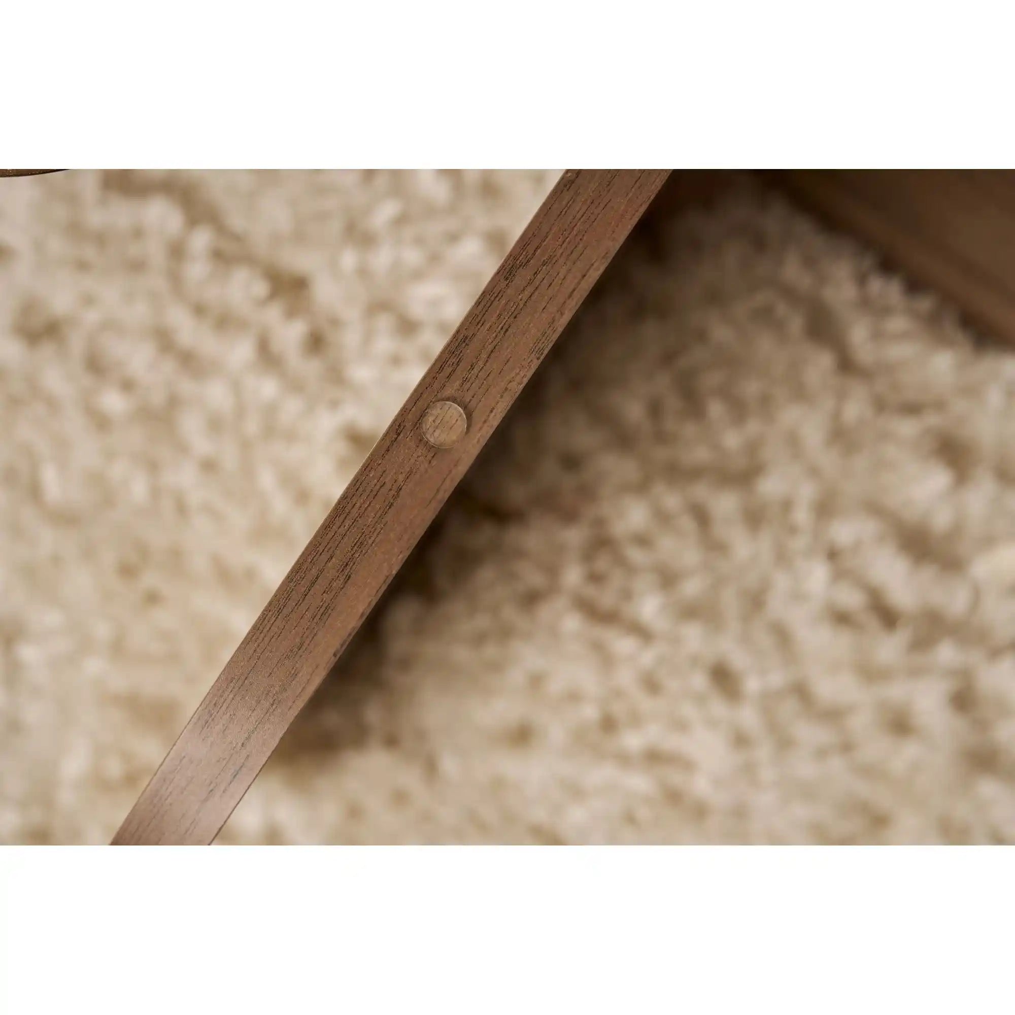 Masuta cafea AERIS, nuc, PAL/sticla, 75x75x35 cm