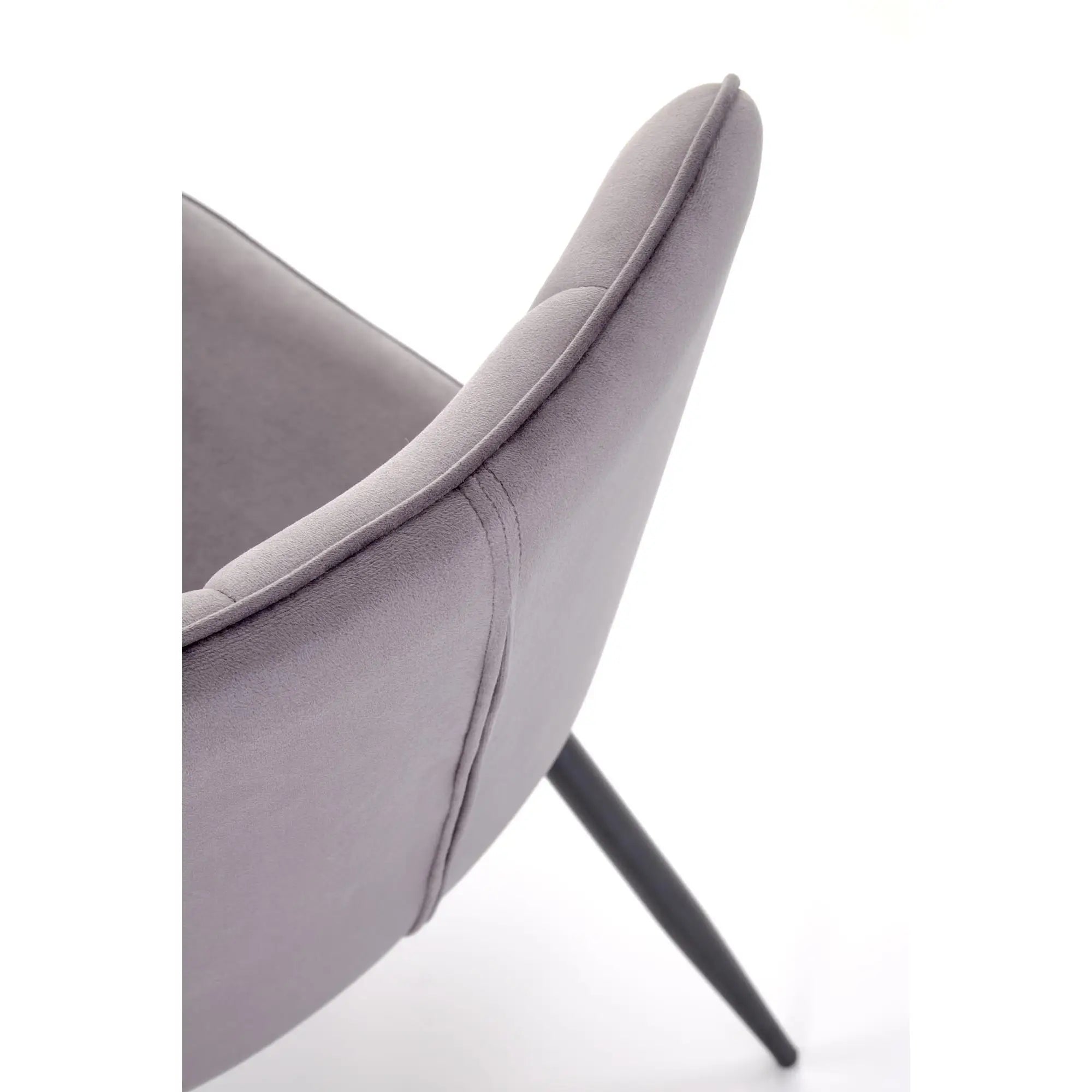 Scaun K539, gri/negru, stofa catifelata/metal, 50x62x84 cm