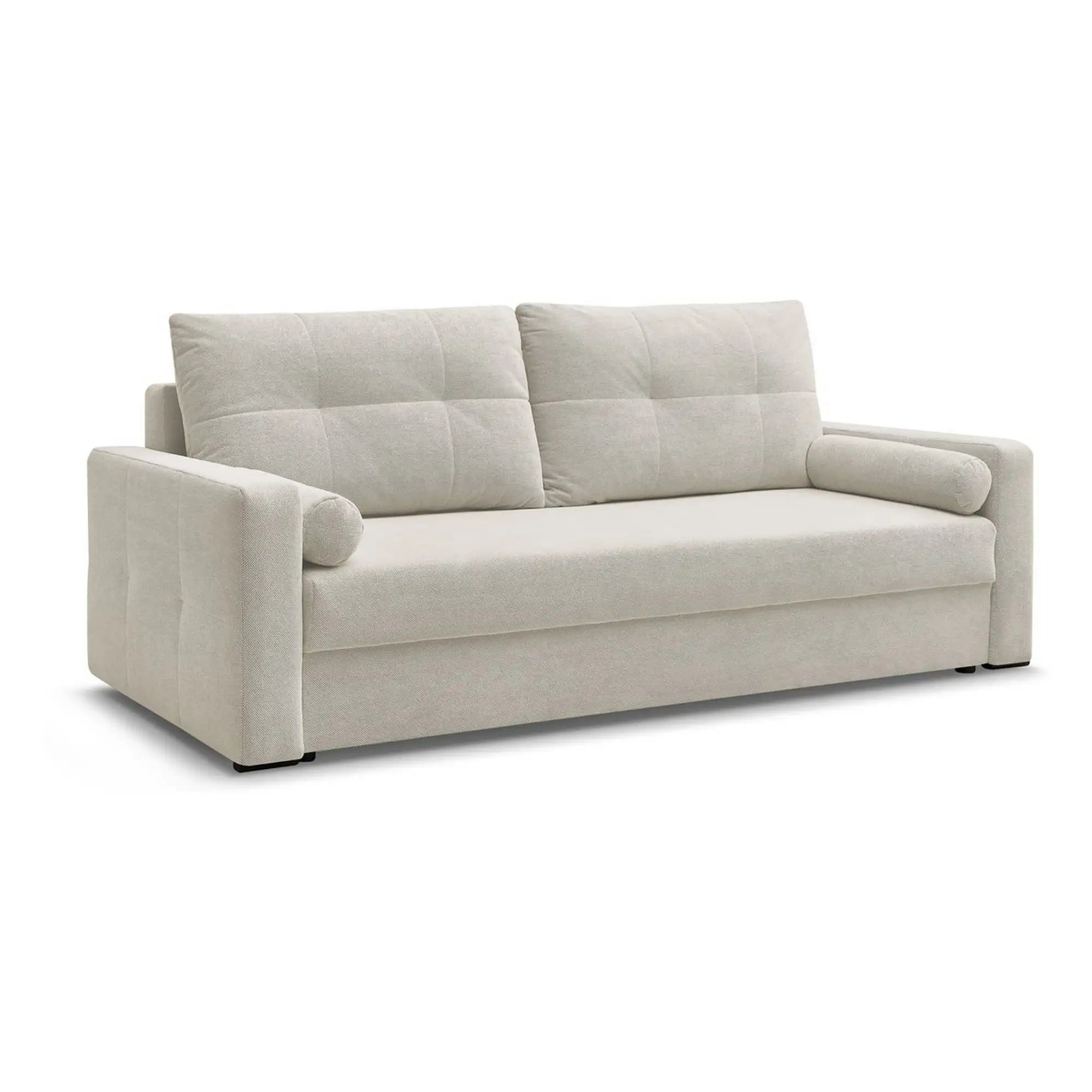 Canapea extensibila MONA, stofa catifelata bej - Curio 09, 230x92x94 cm