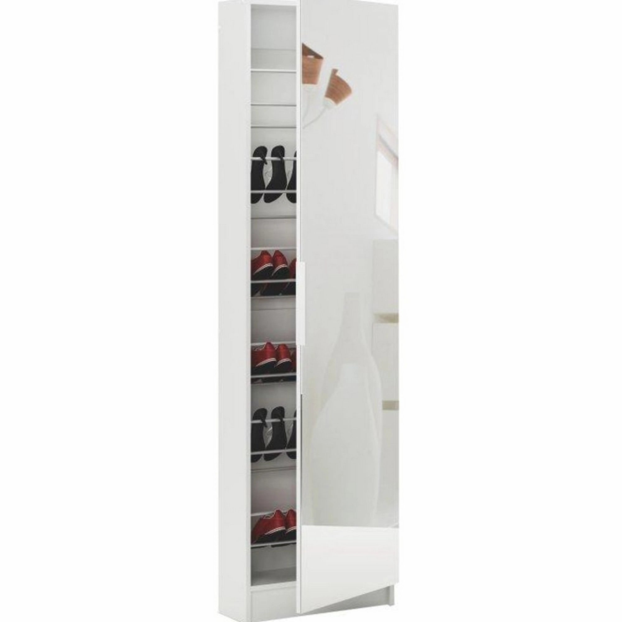Pantofar KAPATER, alb, DTD laminat, 50x20x181 cm