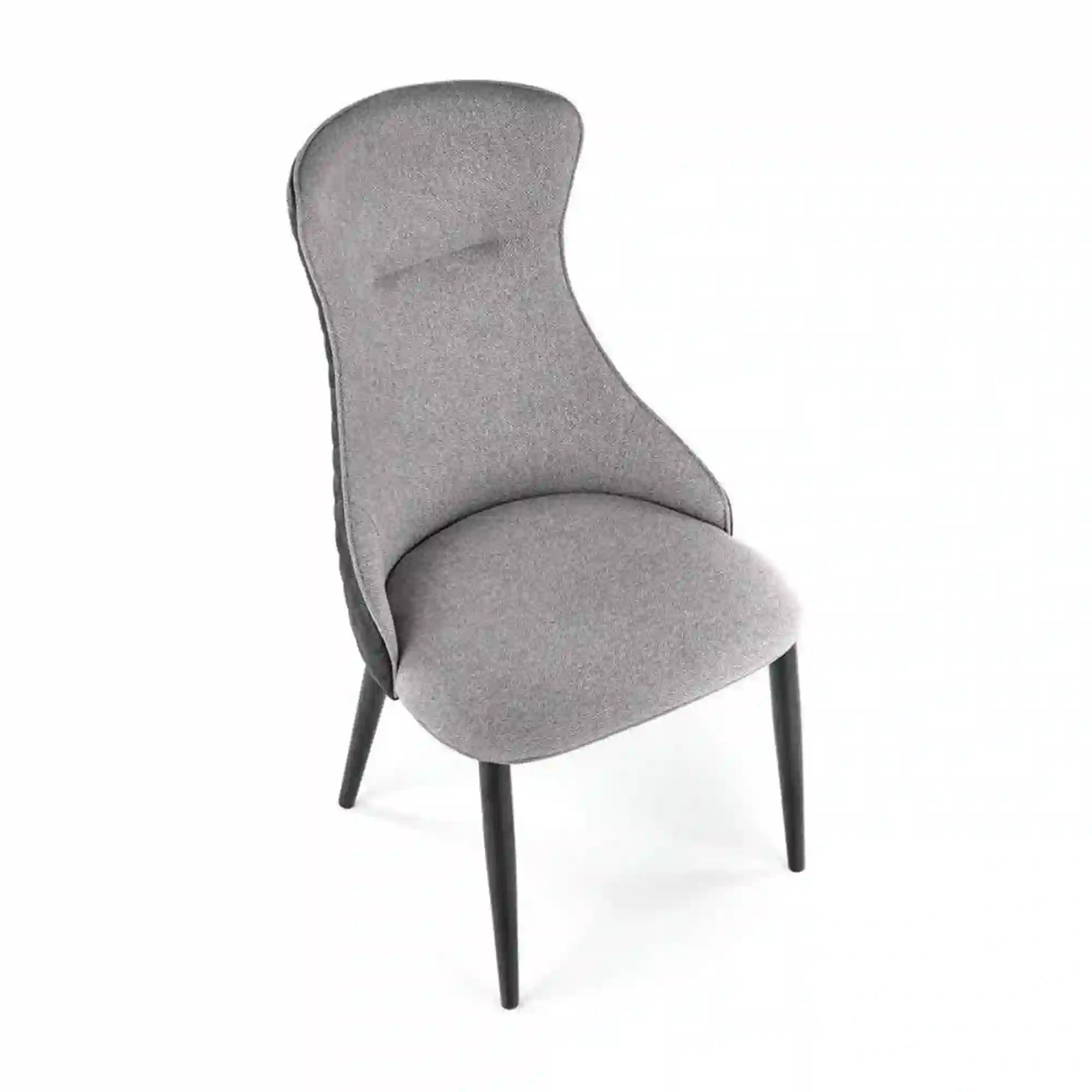 Scaun K434, gri/negru, stofa catifelata/piele ecologica, 53x54x97 cm