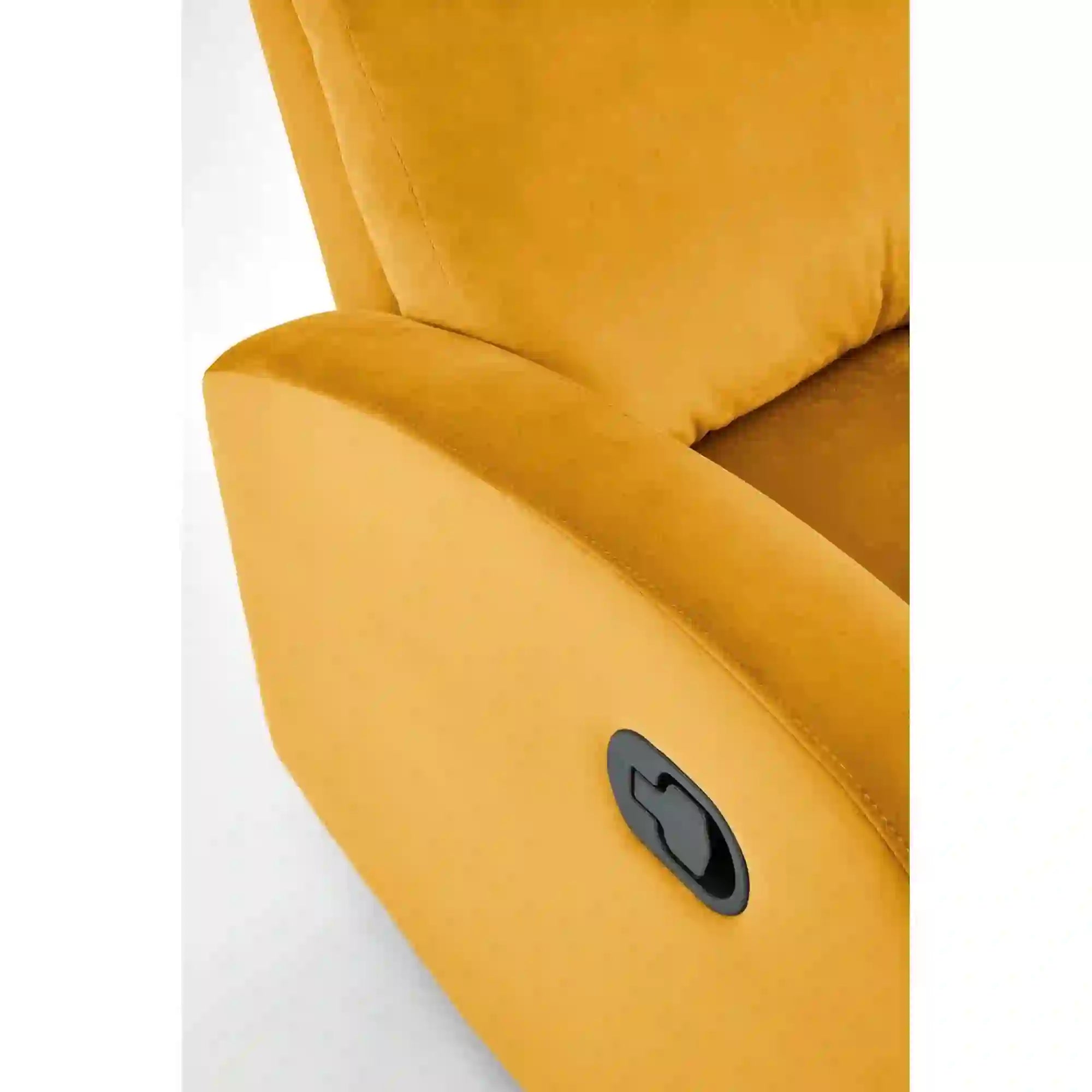 Fotoliu rabatabil WONDER, stofa catifelata galben mustar - Bluvel 68, 75x95/140x90/98 cm