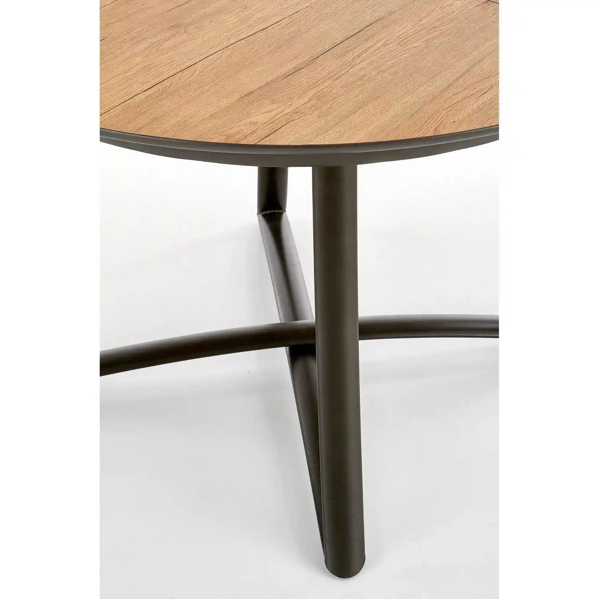 Masa extensibila MORETTI, stejar/negru, 118/148x118x76 cm