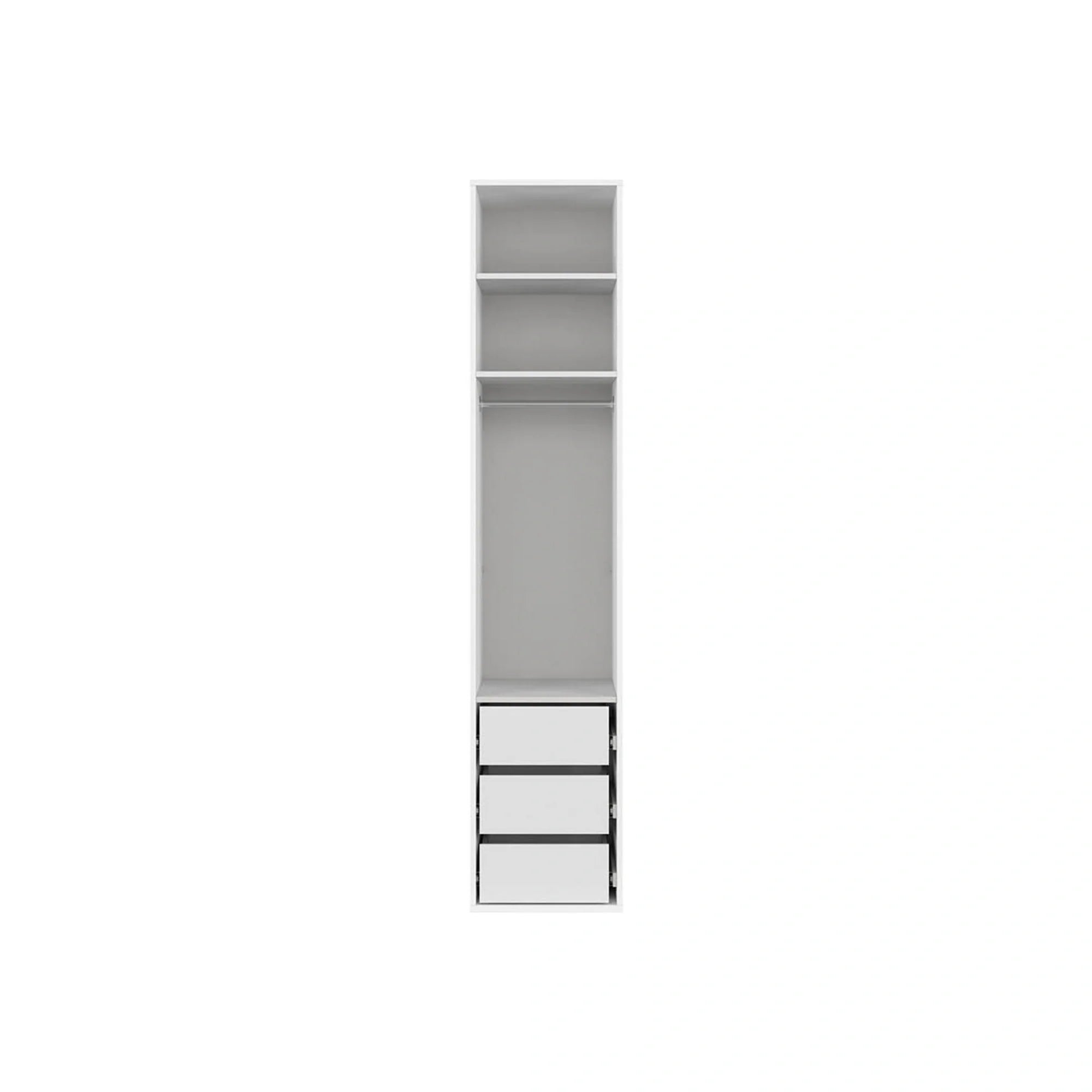 Dulap FLEX, alb, PAL, cu o usa, 50x66x240 cm